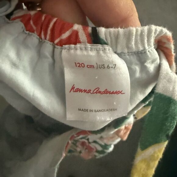 Hanna Andersson Muslin Citrus Print Maxi Dress Sz 120cm - Picture 5 of 5